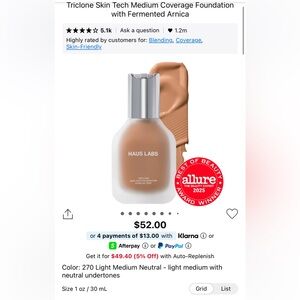 HAUS LABS FOUNDATION 270 NEW